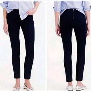J.Crew Pants Womens 2 Blue Dannie Skinny Ankle Zip Back High Rise Career